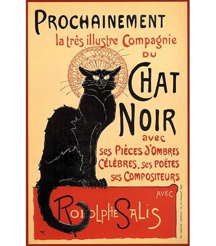 Amazon.com: Le Chat Noir The Black Cat Bohemian Montmartre
